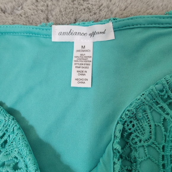 Nwot Aqua Lace Skirt - Picture 6 of 6